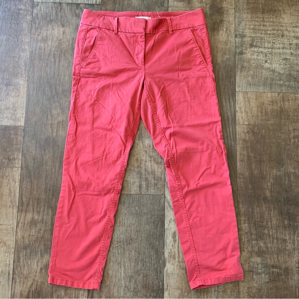 Ann Taylor LOFT salmon cropped pants